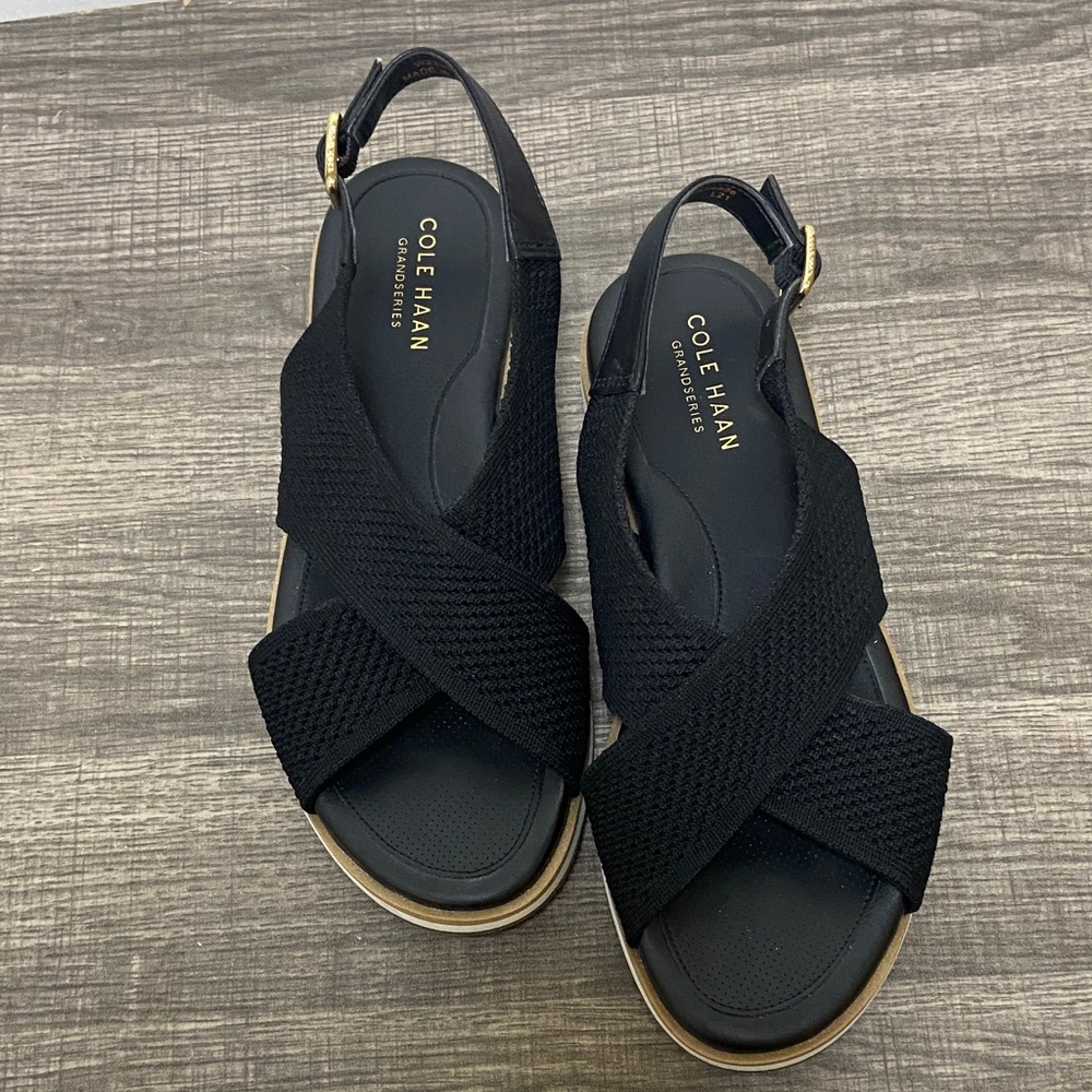 Cole Haan Women's Black Crisscross Sandals